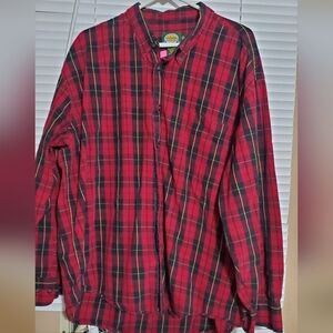 Cabela's Red and Black Plaid Shirt, 2XL
